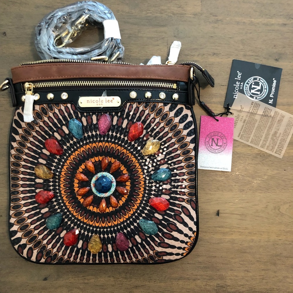 Nicole Lee jeweled crossbody bag NEW